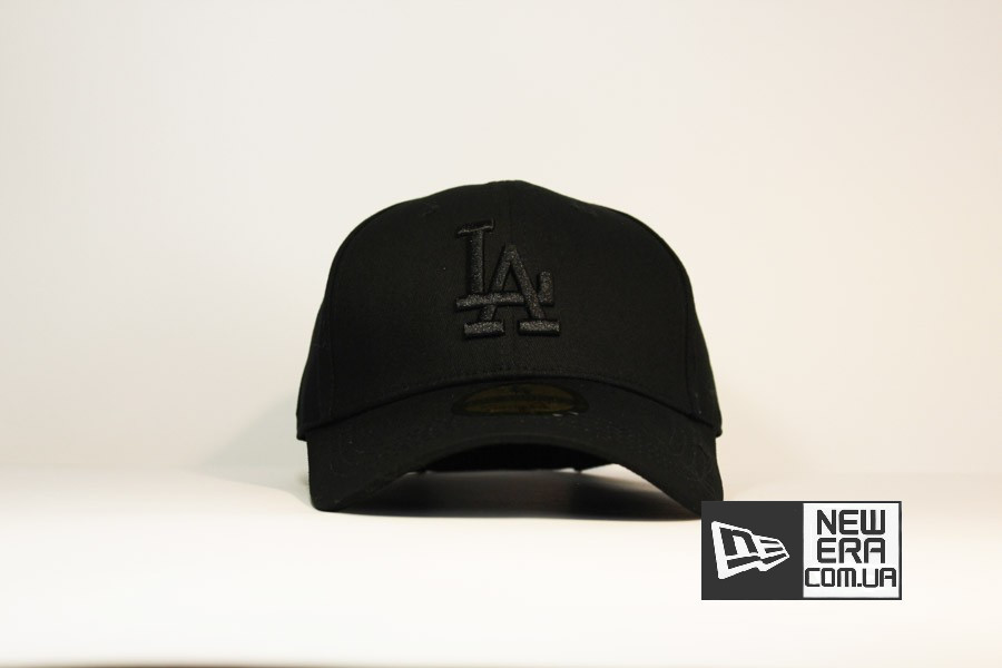 кепка LA Los Angeles черная круглый козырек бейсболка newera