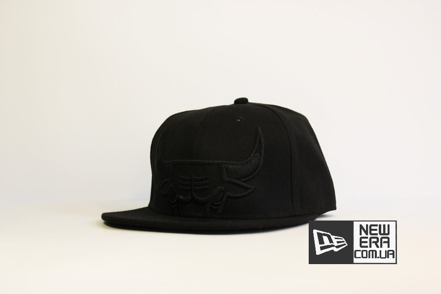 кепка snapback chicago bulls new era черная на черном