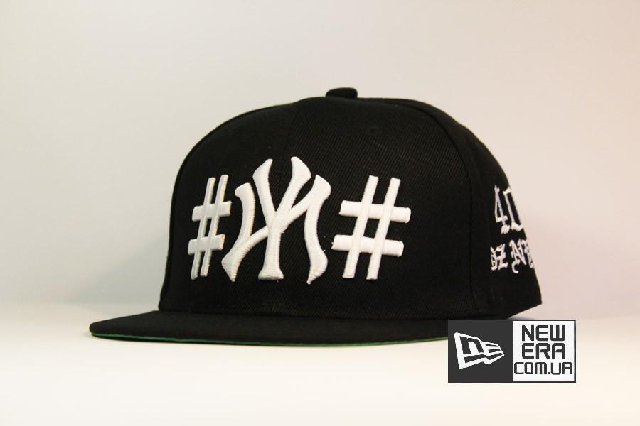 кепка snapback yankees hashtag SSUR 40oz черная