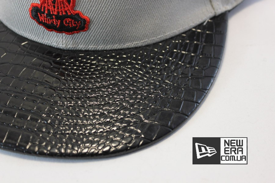 кожаный козырек кепка snapback Chicago Bulls серая New Era 9fifty NBA