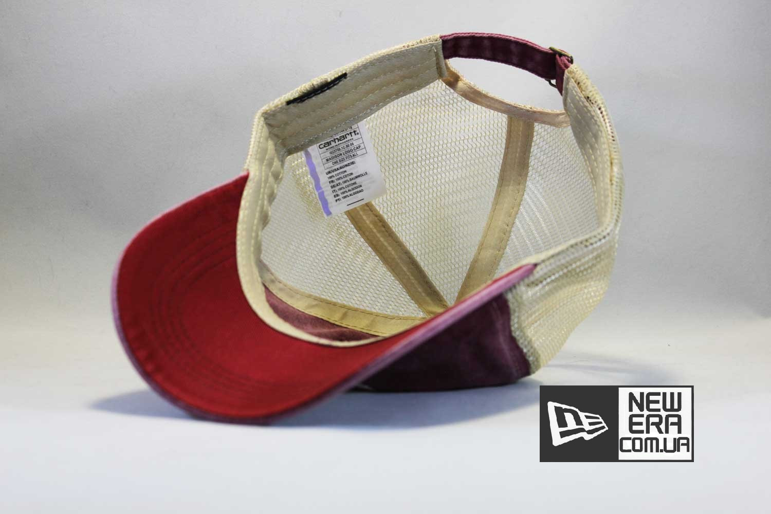 бейсболка мужская с сеточкой Carhartt красная джинсовая купить бейсболка мужская с сеточкой Carhartt красная джинсовая купить