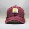 бейсболка с сеточкой Carhartt красная джинсовая купить