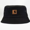 панама Carhartt black кожаный логотип купить