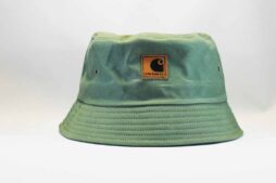 панама купить Carhartt зеленая кожаный логотип