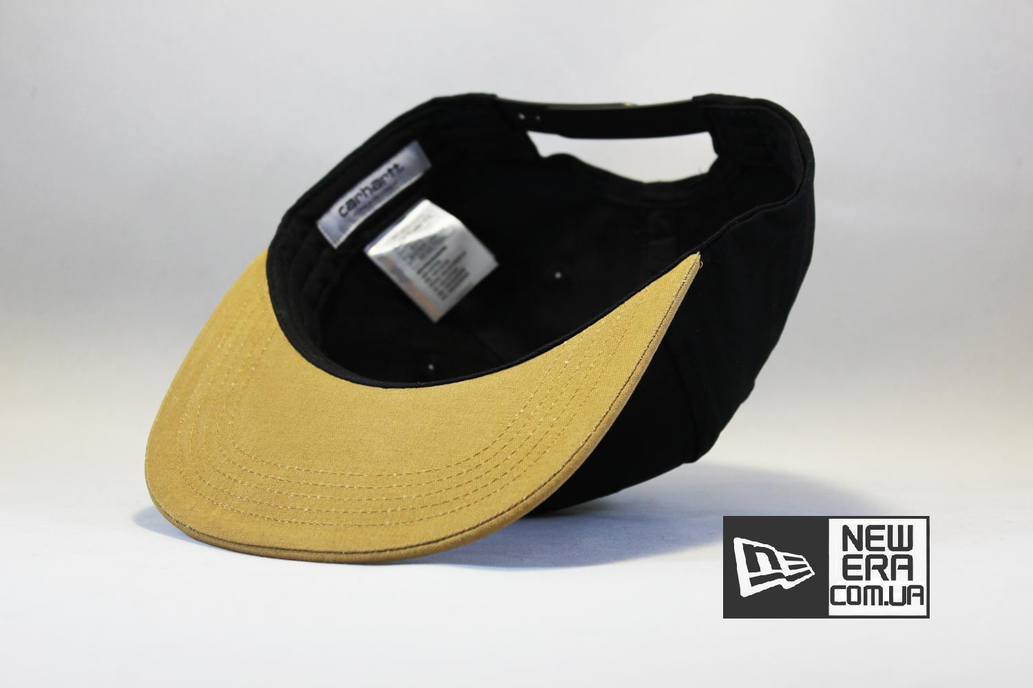 Carhartt купить Украина кепка snapback Carhartt черно-коричневая с кожаным логотипом Carhartt купить Украина кепка snapback Carhartt черно-коричневая с кожаным логотипом