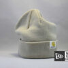 шапка Carhartt beanie бини белая логотип сбоку купить оригинал