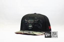кепка snapback chicago bulls newera военная милитари комуфляжнная с быком