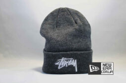 стасси оригинал лого шапка beanie stussy темно-серая стасси стусси Украина