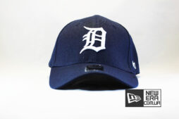 Купить бейсбольную кепку New Era Detroit синюю с белым логотипом D в Украине
