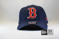 Купить кепку New Era Boston Red Sox синего цвета с красным логотипом B онлайн