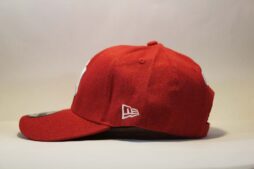 красная круглый козырек кепка бейсболка yankees new era круглый козырек красная белый логотип